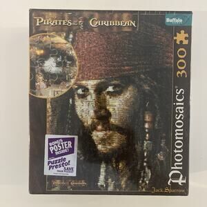 New. Pirates Of The Caribbean Photomosaics Puzzle 300 Piece Jack Sparrow